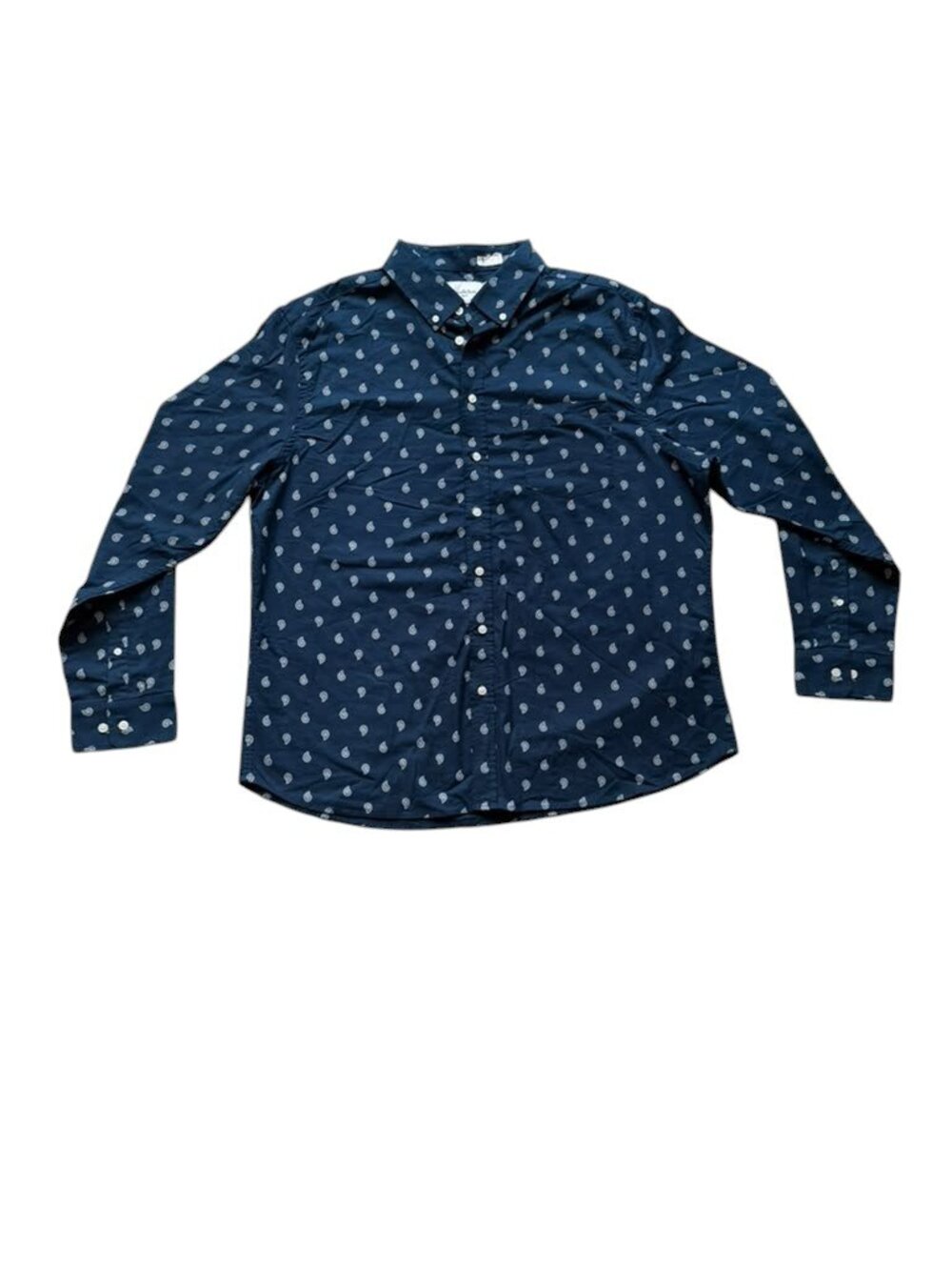 Goodfellow & Co Men XXL Navy Print Button Down Shirt NWT.